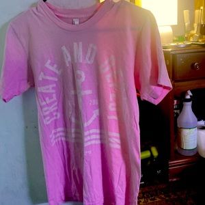 Pink American Apparel “create and deploy” shirt